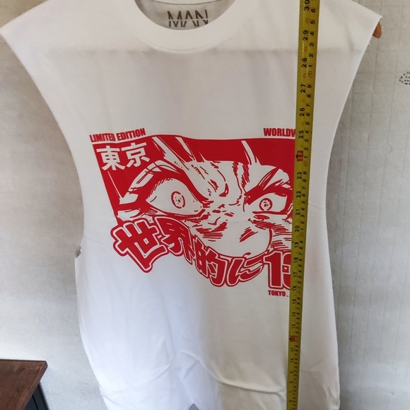 Man Manga/Comic Graphic Sleeve-less Shirt - Picture 6 of 6